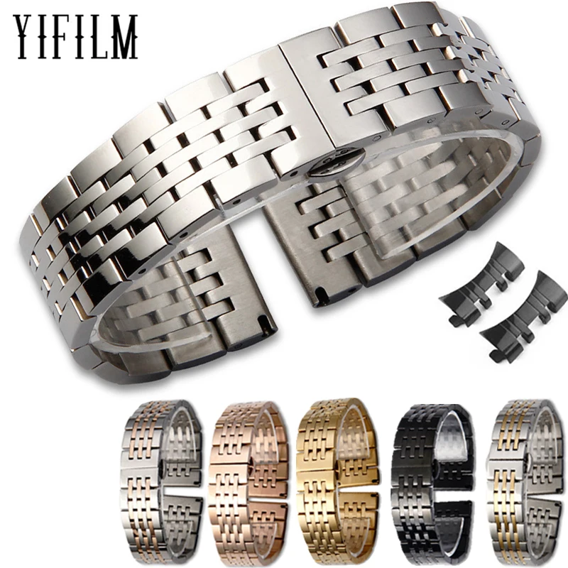 

Durable Wrist Band For Ticwatch Pro 2020 2021 PRO3 Lite GTX E2 S2 Ant-fall Butterfly Buckle Stainless Steel Metal Watch Strap