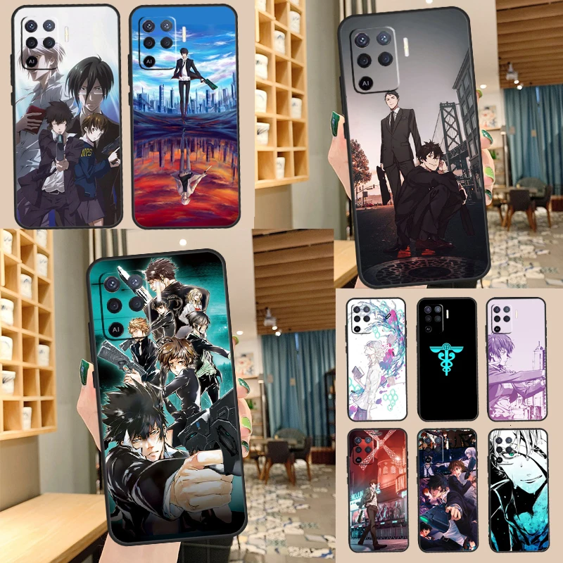Чехол в стиле аниме психопасс для OPPO A74 A94 A54 A15 A3S A5S A1K A52 A72 A83 A91 A93 A53S A5 A9 A31 A53