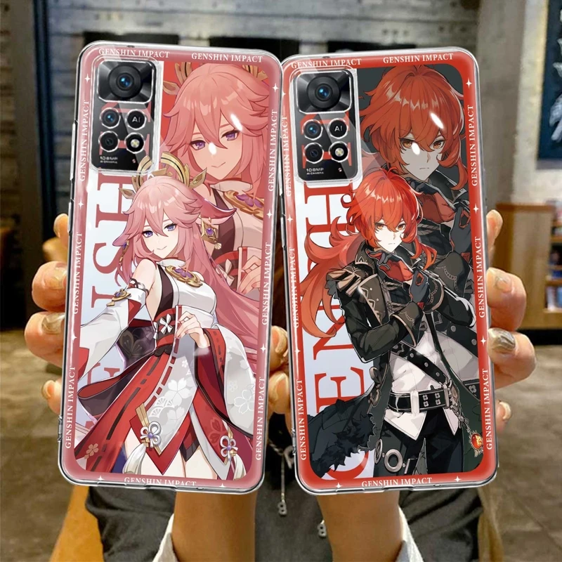 

Capinha For Xiaomi Redmi Note 9S 7 8 9 10 11 12 4G 5G Pro 10S 10Pro NOTE11 11T 8T Funda Case Genshin Impact Funny