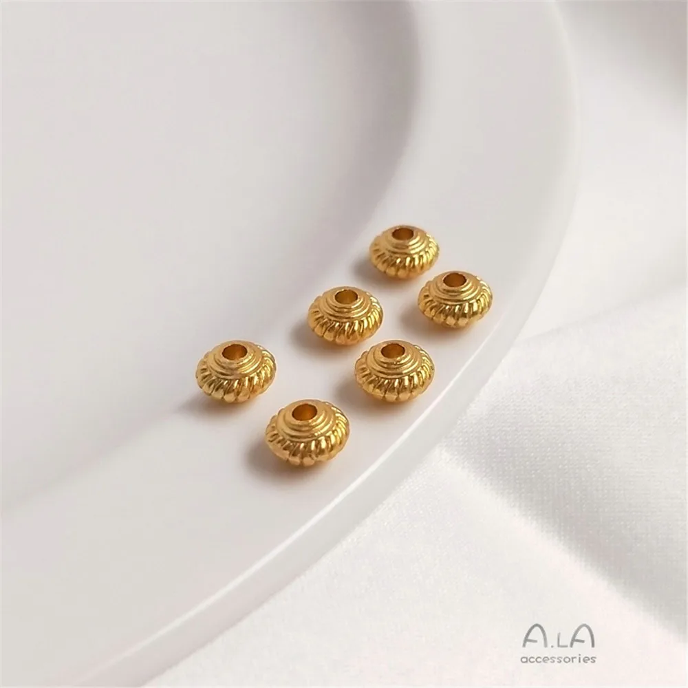 

Sand gold matte gold lantern beads spacer beads handmade diy jewelry products bracelet necklace loose beads accessories