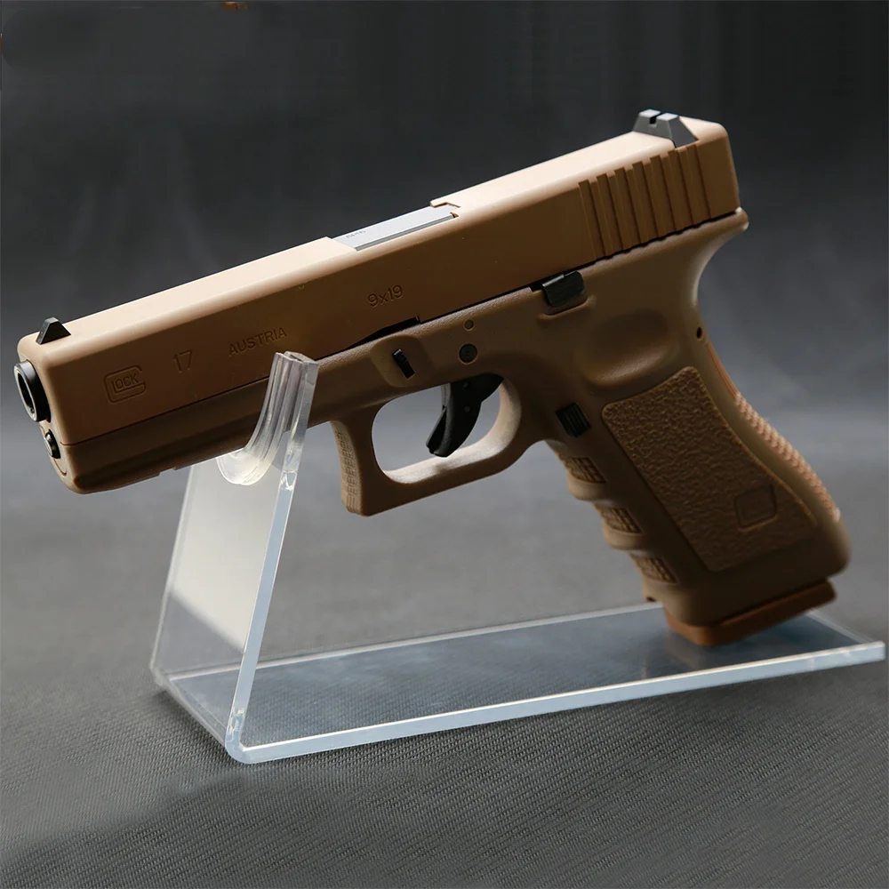 

3 Packs Clear Handgun Stand With Anti-slip strip Acrylic Gun Rack Gun Holder Pistol Display Stand Hunting Accessories