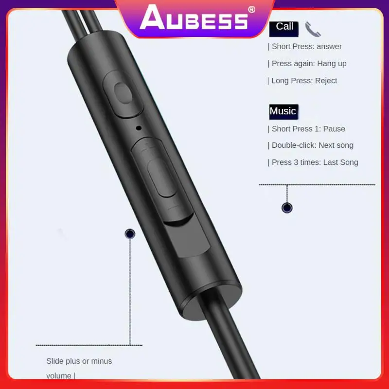 

Tpe Subwoofer Headphones Comfortable To Wear Durable Wired Headset Ergonomic Design Skin Friendly In Ear Sleep Earphones Hd Call