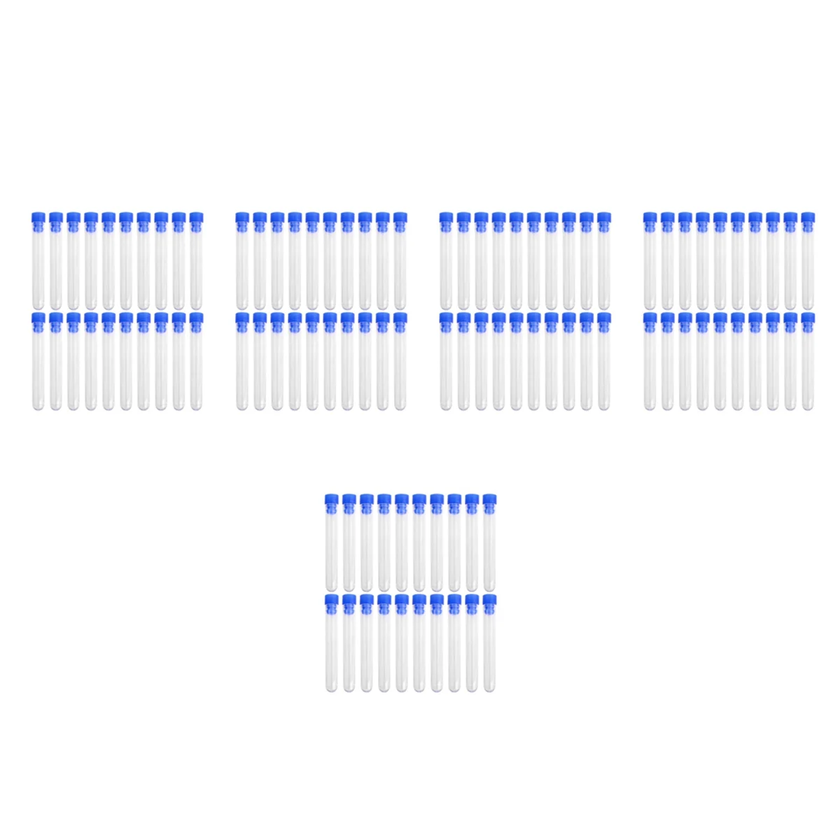

100 Pcs. Not Graduated Plastic Test Tube Lab Test Tool With