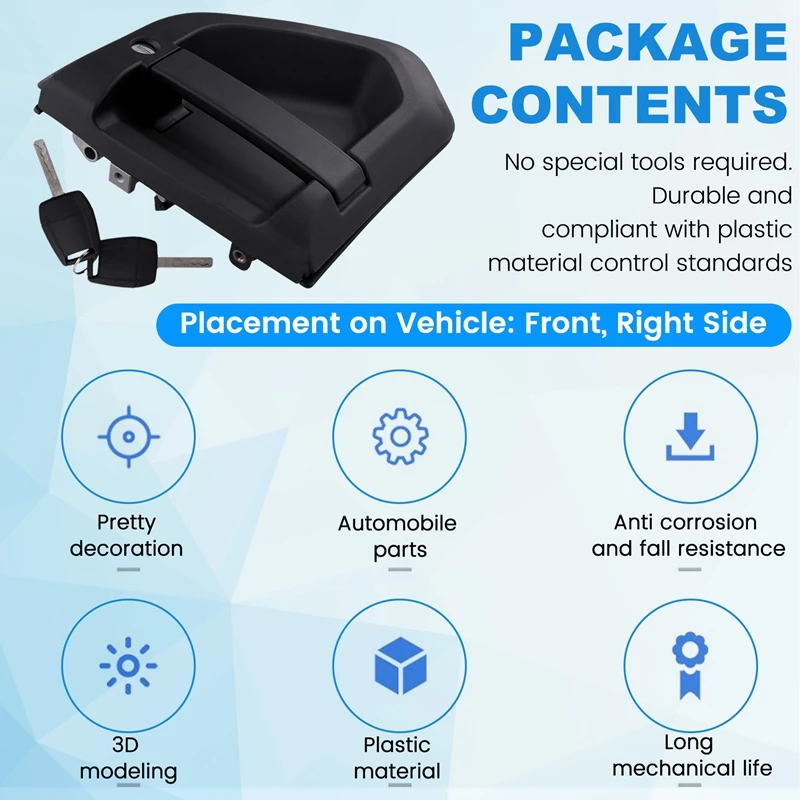 Панель внешней дверной ручки с 2 ключами для MAN TGL TGM TGS TGX 2020- Дверная панель