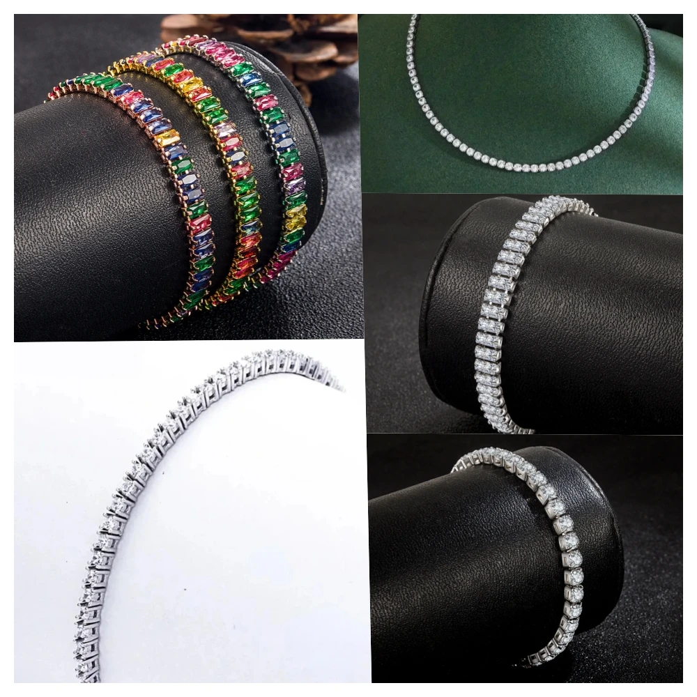 Браслет женский позолоченный из серебра 925 пробы с платиновым покрытием 2-6 мм