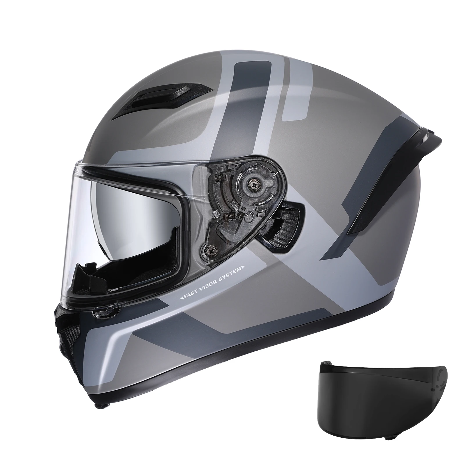 

Полнолицевой мотоциклетный шлем с двойной линзой, широкие мотоциклетные шлемы для взрослых, одобренные DOT FF351, треугольные