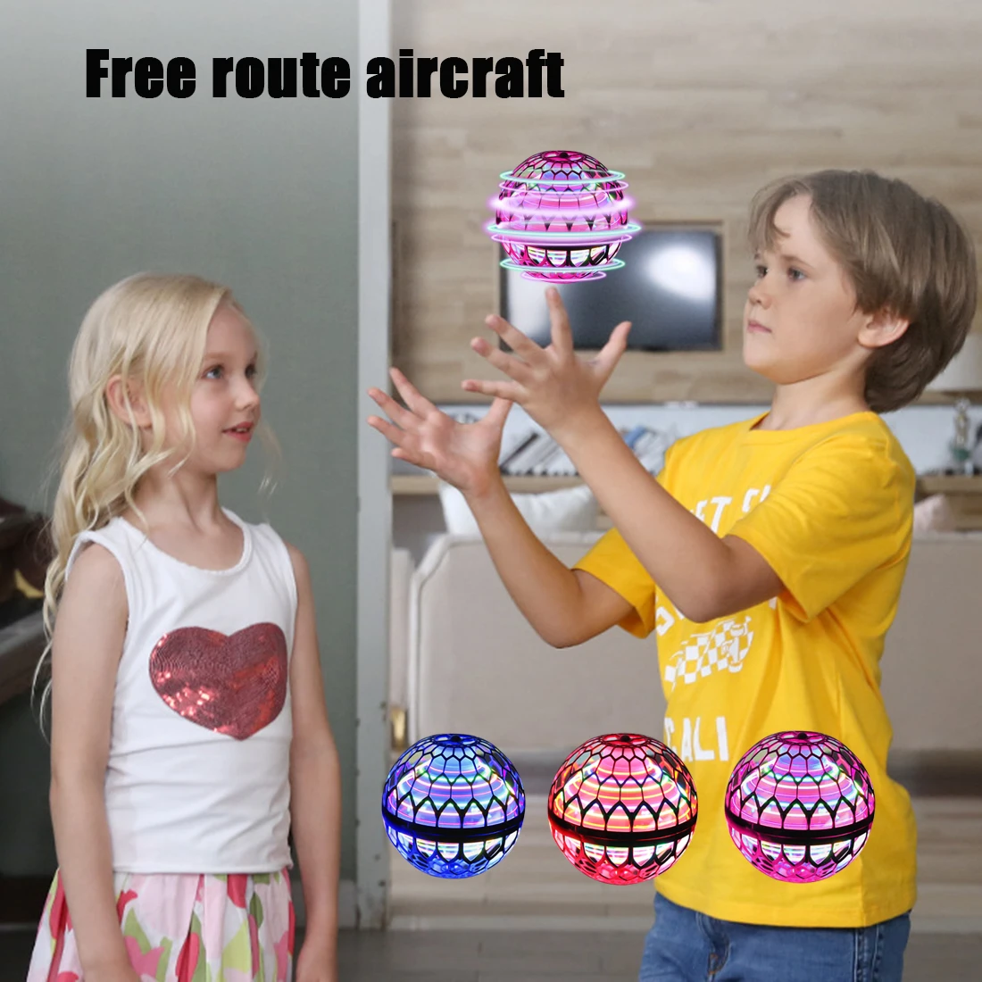 Dron con luces LED para niños, juguete de bola voladora Boomerang floorb Magic con luces LED, bola voladora Nova Orb, Spinner volador, regalo familiar