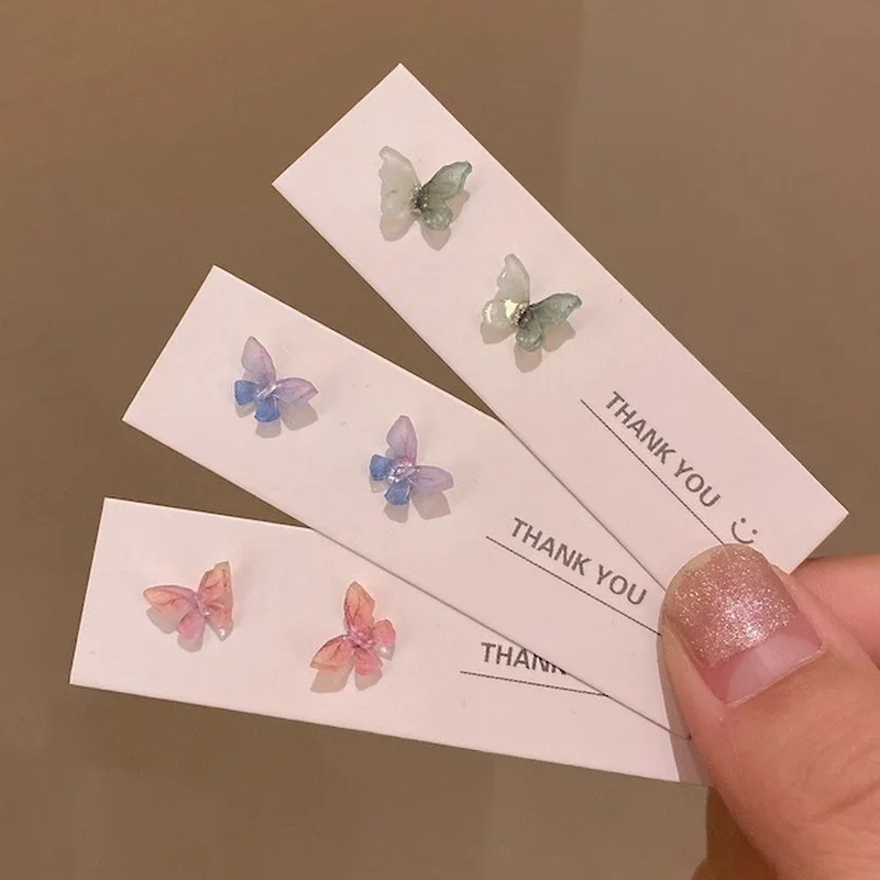 

Elegant Korean Butterfly Stud Earrings For Women Teens Girls Exquisite Korean Fashion Sweet Earring Studs Fashion Jewelry