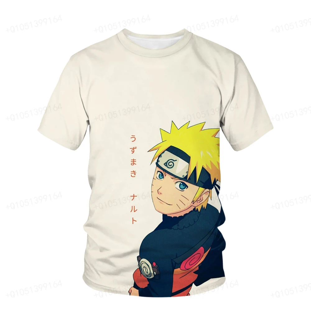 2023 New Summer 3D Printing T-shirt Cool Fashion T-shirt Men and Women Anime Naruto T-shirt Short Sleeve O-Neck Fashion T-shirt