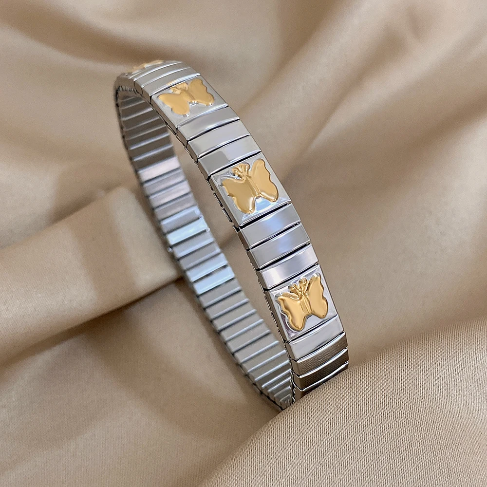 DODOHAO винтажный браслет с уникальным дизайном из нержавеющей стали эластичный для