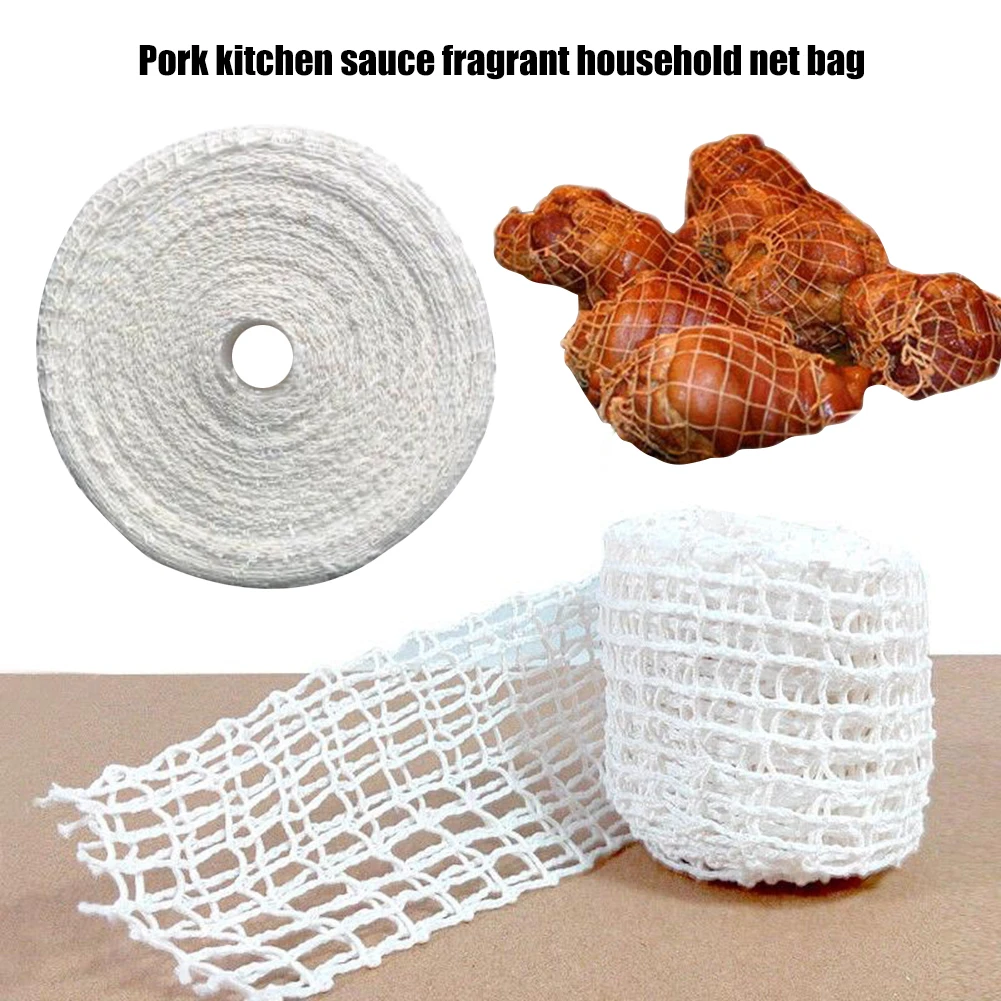 

1/3Meters Cotton Meat Net Ham Sausage Net Butcher's String Sausage Roll Hot Dog Sausage Casing Packaging Tools Meat Cooking Tool