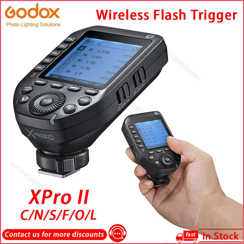 

Godox XPro II TTL Wireless Flash Trigger Transmitter X System with 2.4G HSS LCD Screen for Canon Nikon Sony FUJIFILM Olympus