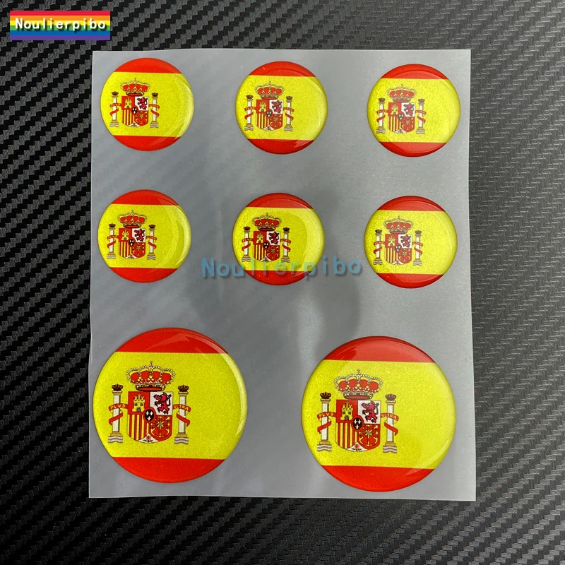 

8 шт., 3D Автомобильные наклейки с логотипом Испании