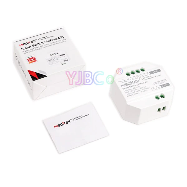 Умный переключатель Miboxer, 2,4 ГГц, вкл./выкл., с Wi-Fi, голосовым управлением, Alexa, управлением через приложение Google Assistant/Tuya, 110-220 В переменного тока