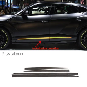 For Lamborghini URUS 2018-2021 Real Carbon Fiber Car Door Body Side Decoration Trim Strips  External Modification  Accessories