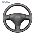 Чехол на руль из искусственной кожи для Mazda, черный чехол на руль из искусственной кожи для Mazda модели MX5, Miata NB 1998-2003, 2004, 2005, 1999, 2001-2002,