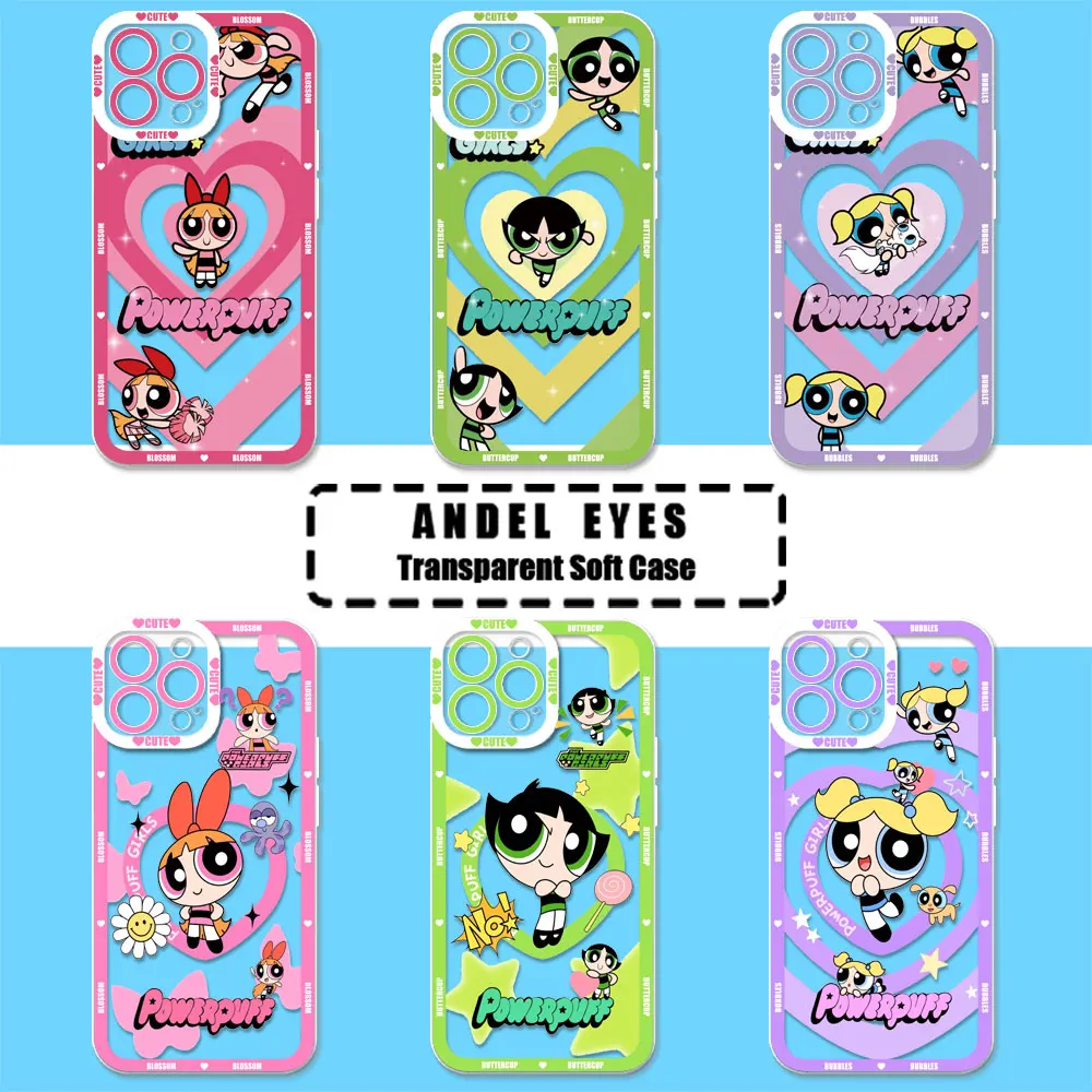 Чехол Anime The P-Powerpuff Girls для Motorola MOTO G73 G72 G71 G60S G53 G52 G32 G30 G22 G9 Edge 40 Pro Plus 5G прозрачный