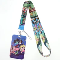 anime cool novelty lanyards for keys chain id credit card cover pass mobile phone charm neck straps badge holder accessories