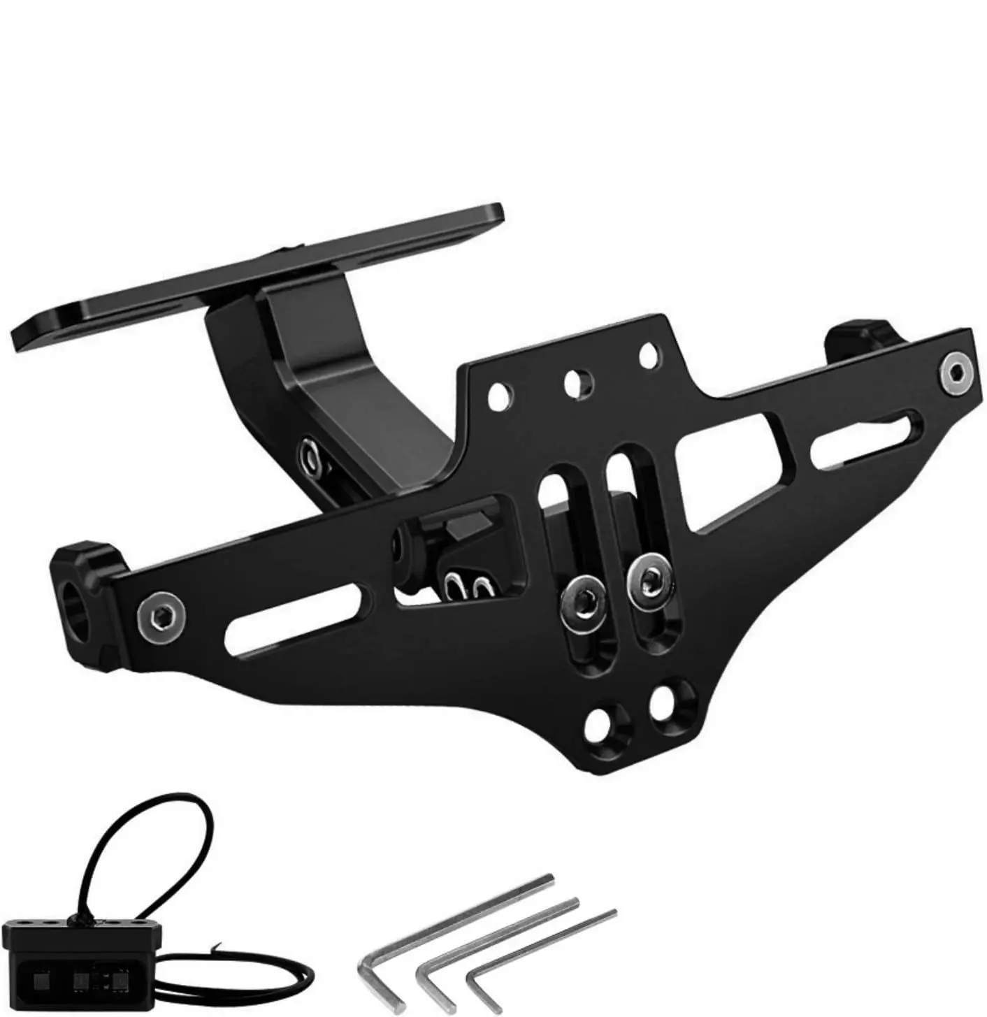

Universal Motorcycle License Plate Bracket Fender Kit CNC Adjustable Motorcycle License Plate Holder Mount Motorcycle Tail Tidy