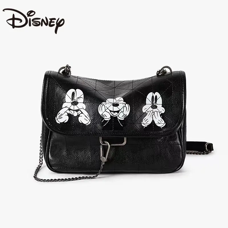

MINISO Disney Fashion Cartoon Ringer Single Shoulder Crossbody Bag Cartoon Embossed Underarm Bag Large Capacity Chain Mickey Bag