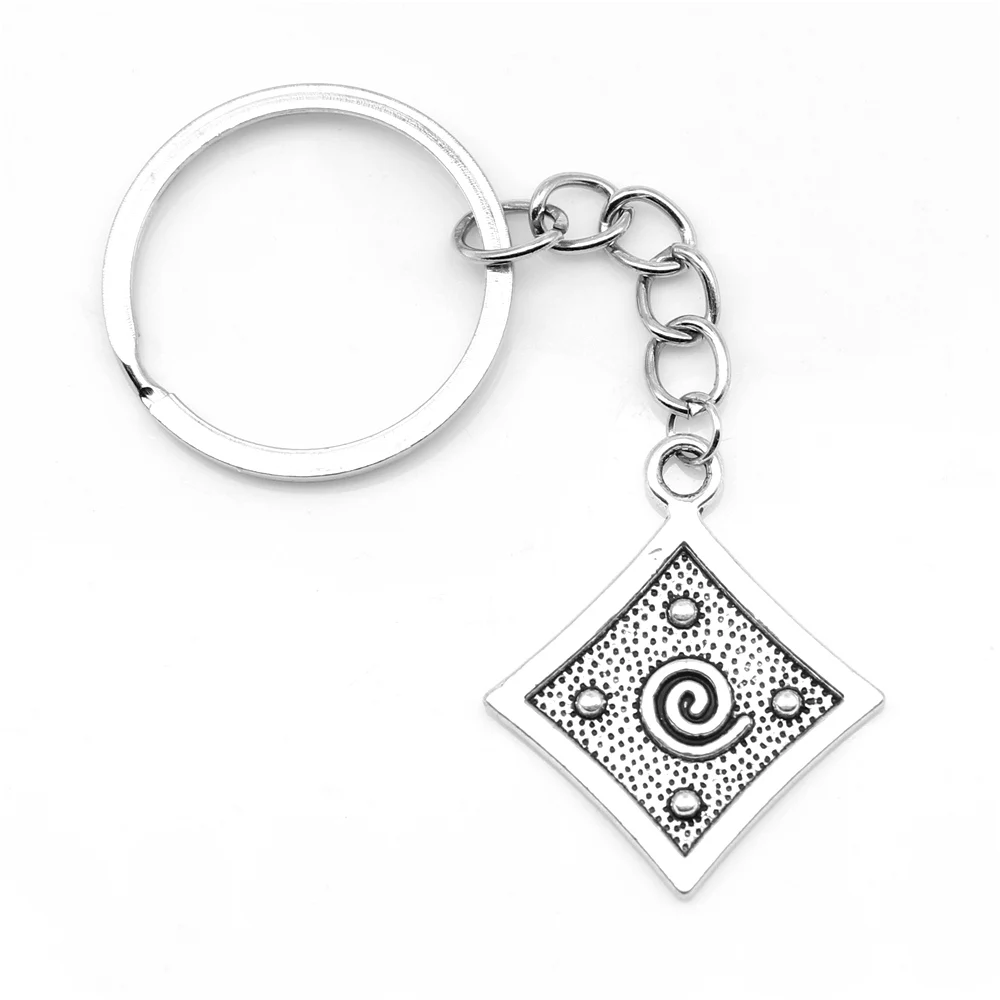 

1pcs Antique Silver Color 28x33mm Whirlpool Keychain Handmade Jewerly Diy