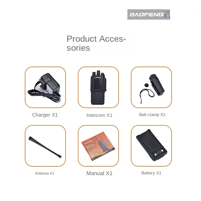 Baofeng Walkie Talkie Bf-9700 IP67 Waterproof Machine 8W High-power Vehicle Mounted Handheld Wireless Outdoor Construction Site