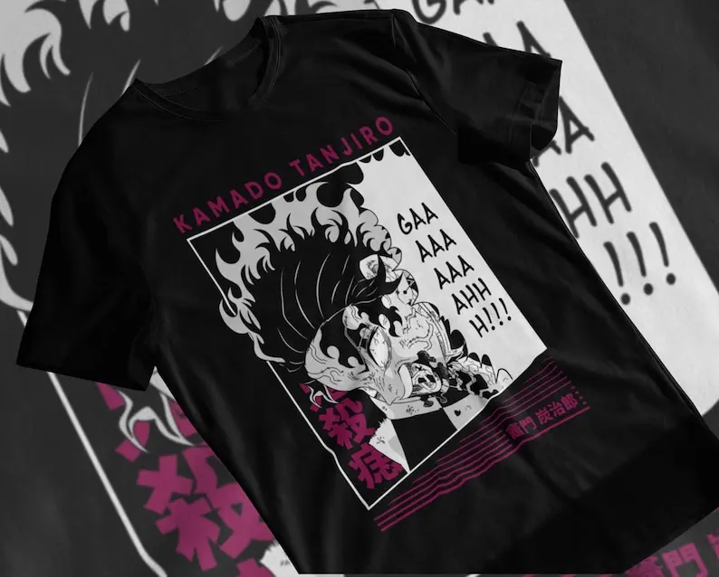 Футболка аниме Убийца демонов подарок Kimestu No Yaiba Lovers Manga Japa