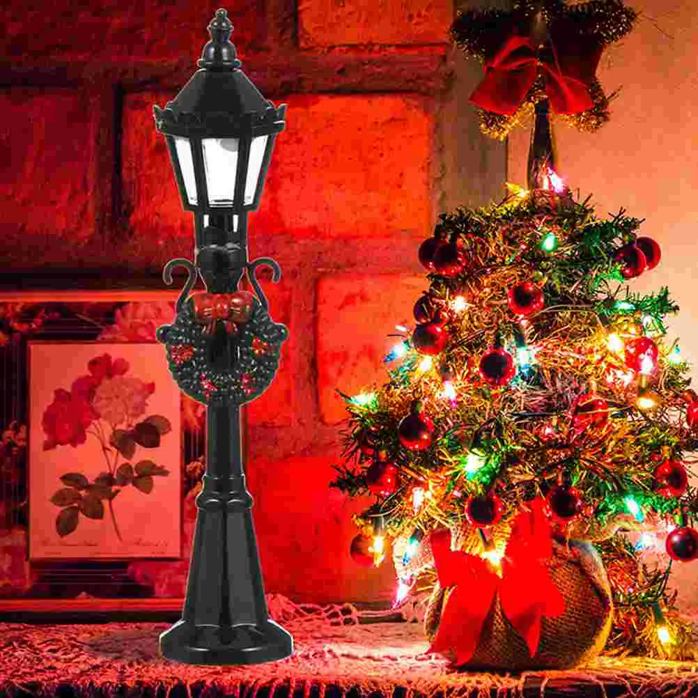 Модель уличного фонаря мини-домик лампа стул миниатюрное украшение для дома