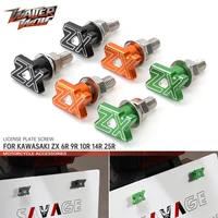 zx25r 6mm number license plate screw bolts for kawasaki zx6r zx9r zx10r zx14r zx25r motorcycle accessoires universal fixed logo