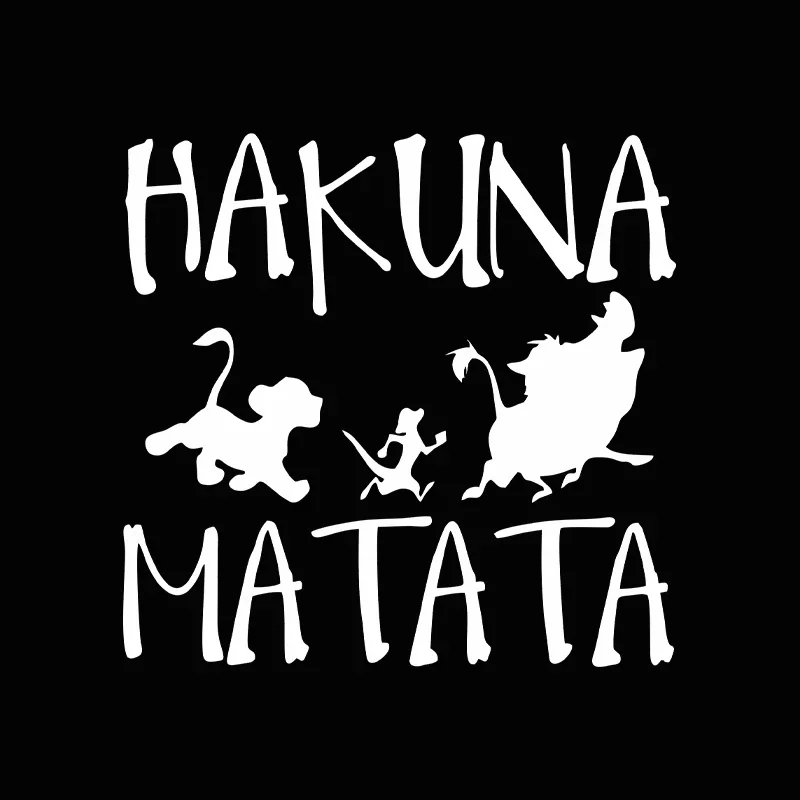 

Хакуна Матата Король Лев Автомобильная Наклейка Забавная Виниловая Наклейка Для Украшения Тела Для Мотоцикла И Окна Автомобиля