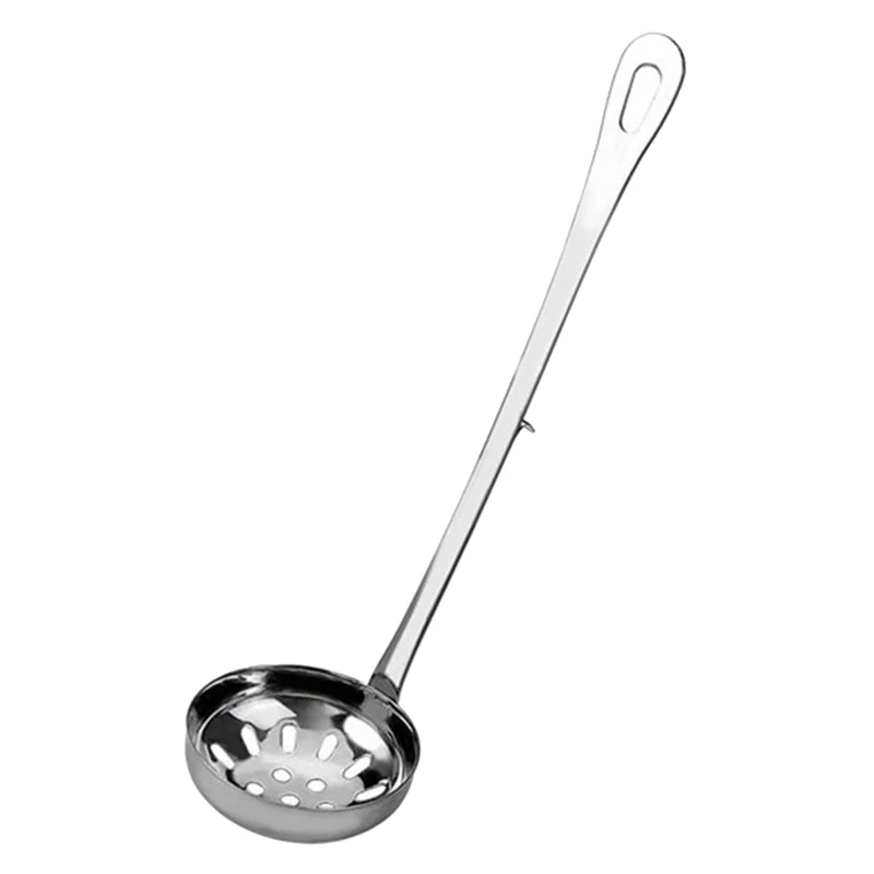 Stainless Slotted Spoon And Soup Ladle With Hooks Set Long Handle Hot Pot Skimmer Strainer Cooking Utensils