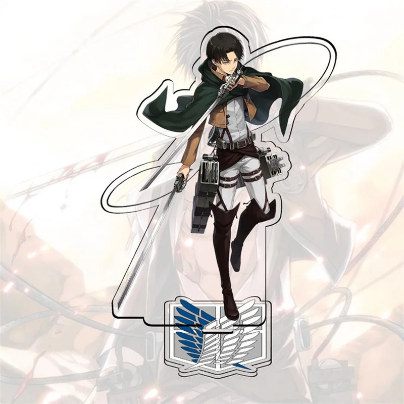 Anime Cosplay Attack on Titan Levi Ackerman Acrylic Action Figure Stand Model Plate Desk Decor Cute Standing Sign Gift