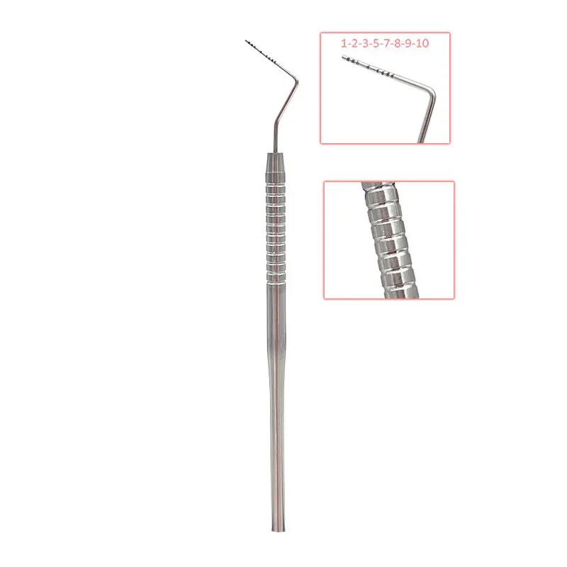 1 шт. эндододонтический зонд со шкалой из нержавеющей стали |