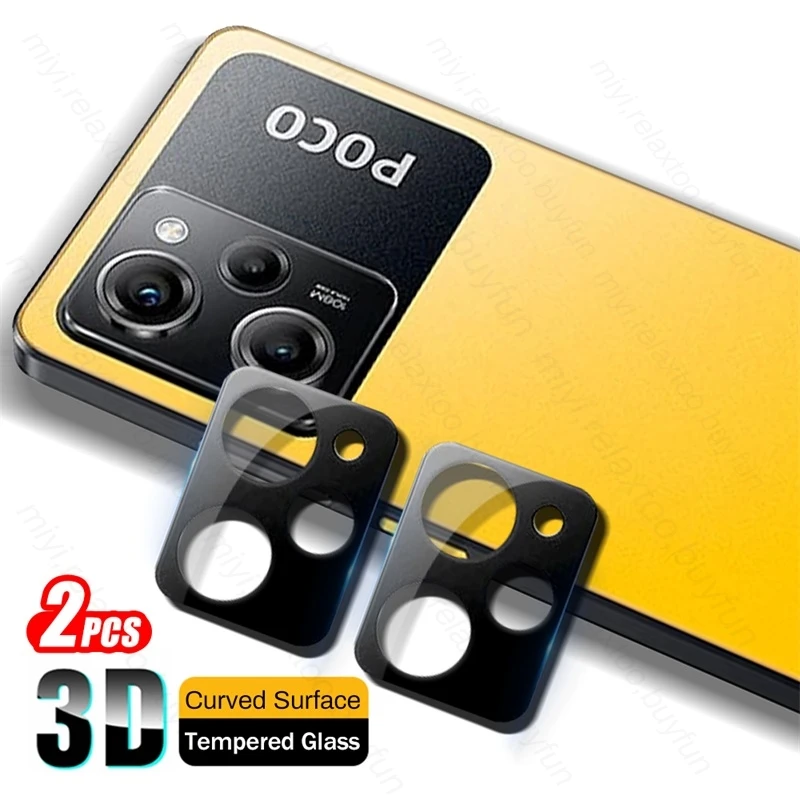 

2PCS 3D Curved Camera Glass For Poco X5 X 5 Pro X5pro 5G Rear Lens Tempered Glass Cover Poko Little PocoX5pro 5G 22101320G 6.67"