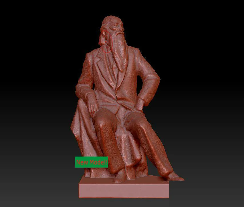 

Новая модель, 3D модель для ЧПУ или 3D принтеров в формате STL, old man 1