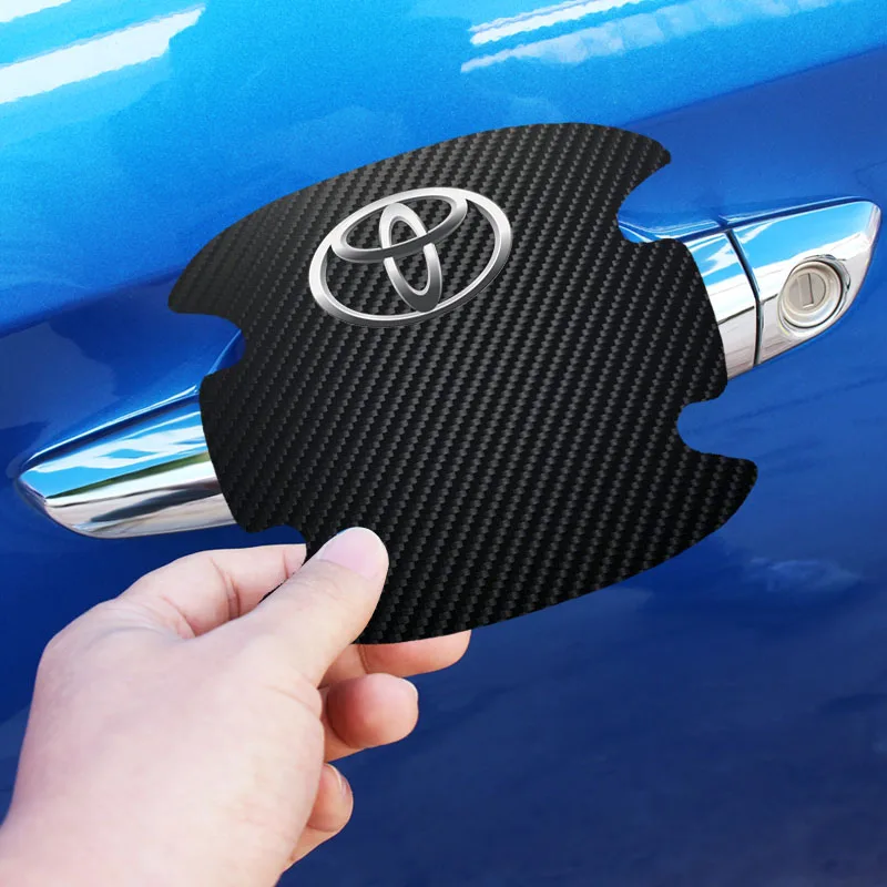 4 шт. защита от царапин на дверной ручке для Toyota Verso 2019 Prius Camry Corolla CHR RAV4 Prado Yaris -