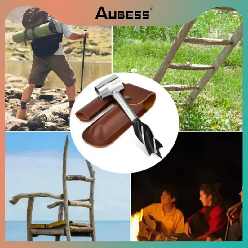 

Sharp Design Camping Survival Tools Brown Case For Hand Auger Wrench Bushcrafting Tools High Quanlity Hand Drill Protective Case