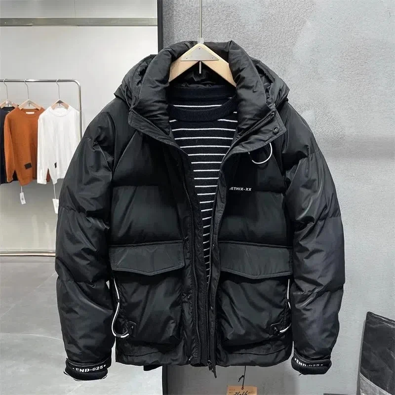 

2022 мужские однотонные парки, Зимние Повседневные флисовые толстые пальто, куртки, водонепроницаемые, с большими карманами, брендовые инструменты