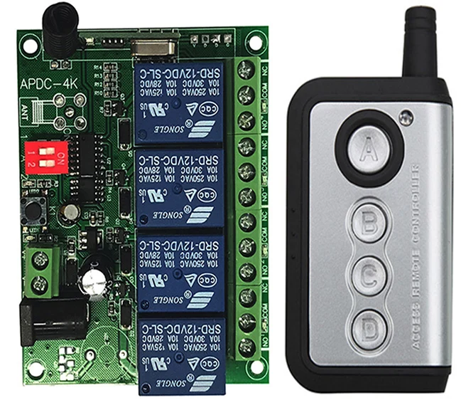 500 м 433 МГц универсальный беспроводной пульт дистанционного управления DC 12 В 24 4CH