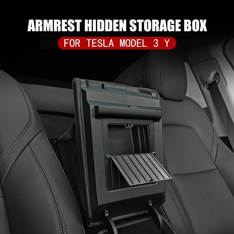 

For Tesla Model 3 Y Car Center Console Organizer Box Armrest Hidden Storage Box Car Armrest Holder Case For Tesla Model Y/3