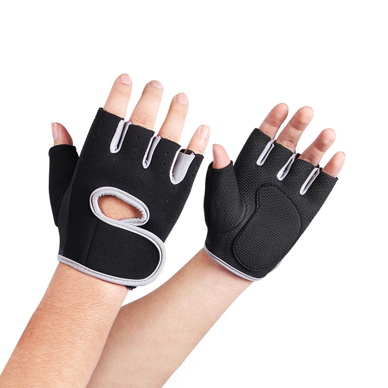 

Men Women Body Building Training Sports Gloves Gym Gloves Fitness Weight Lifting GlovesWorkout Half Finger Hand Protector