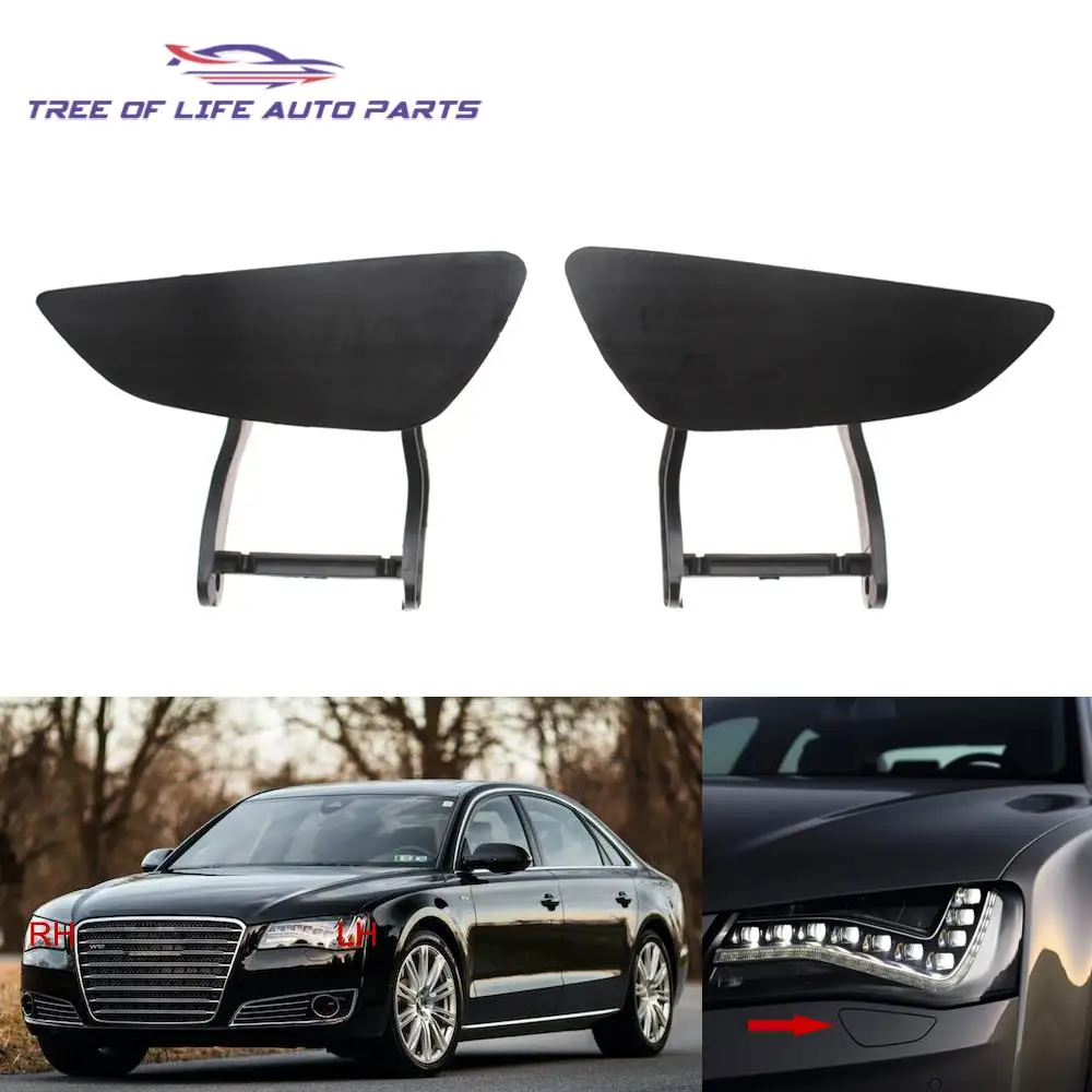 

For Audi A8 D4 4H 2011 2012 2013 2014 Front Bumper Headlight Headlamp Washer Nozzle Jet Cap Cover 4H0955270 4H0955269 408000041