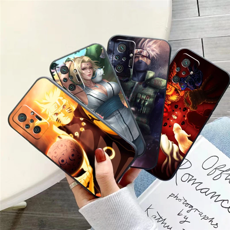 

Japan NARUTO Anime Phone Case For Xiaomi Redmi 7 7A 8 8A 9 9i 9AT 9T 9A 9C Note 7 8 2021 8T Pro Carcasa Funda Black Coque