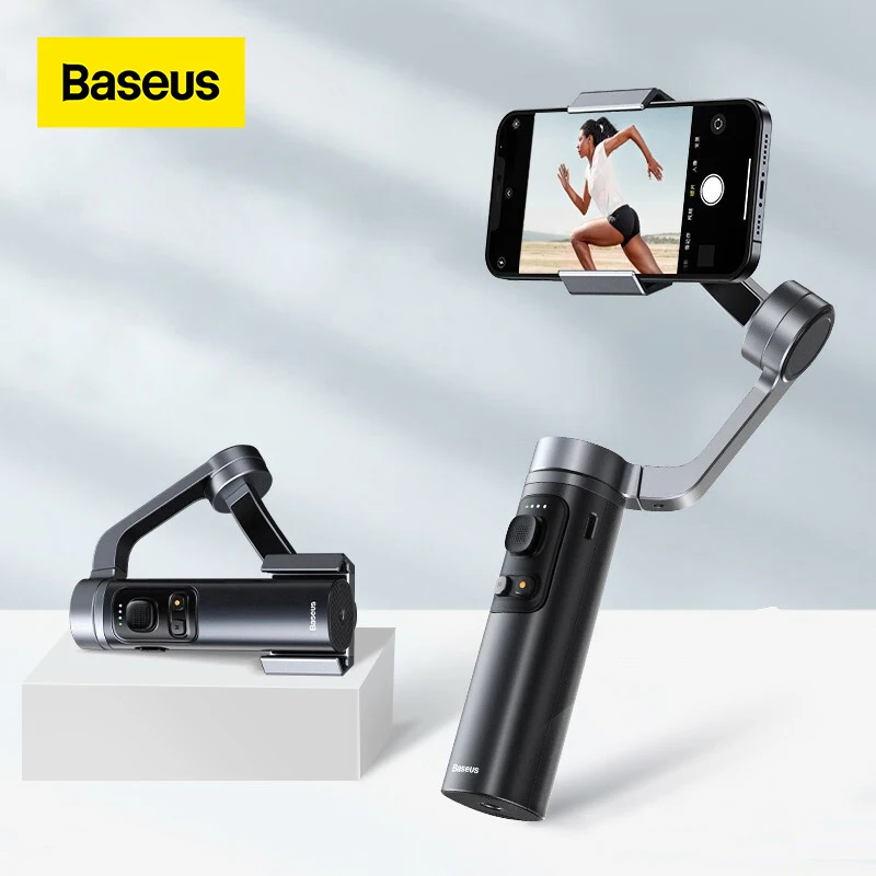

Baseus Foldable Handheld Gimbal 3-Axis Pocket Sized Phone Stabilizer Gimbals Selfie Stick for IOS/Android Mobile Camera Vlog