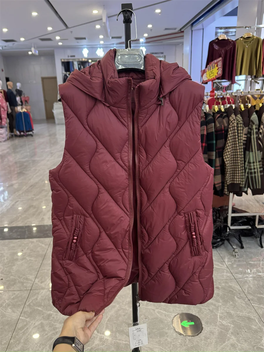 Женская одежда среднего и пожилого возраста пуховый жилет с хлопковой