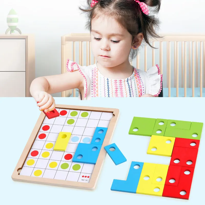 

Montessori Memory 3D Wooden Block Puzzle Building Blocks Children's Early Education Educational Toys Geometrical Logic Thinking