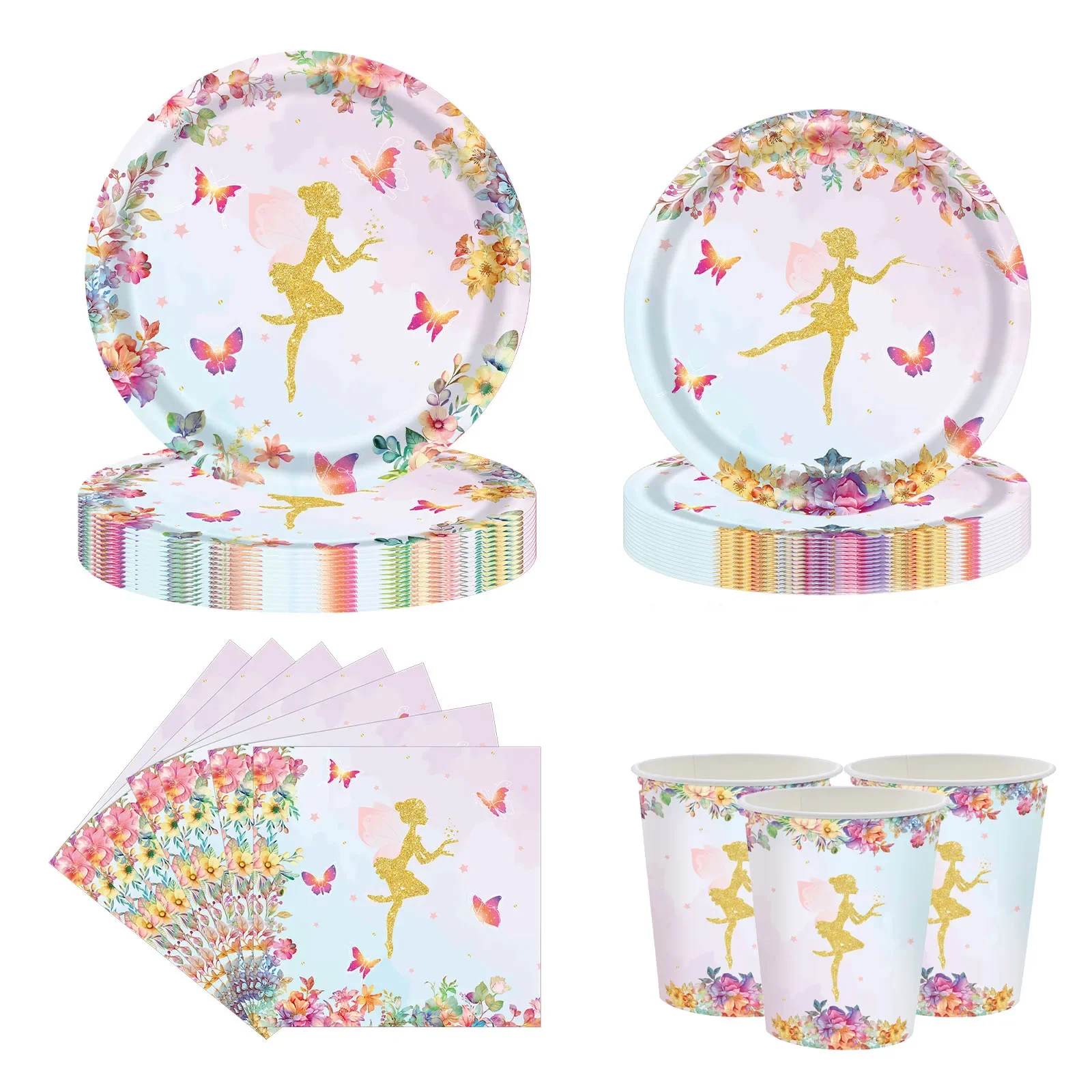 

Princess birthday party disposable cutlery plates cups napkins Party supplies
