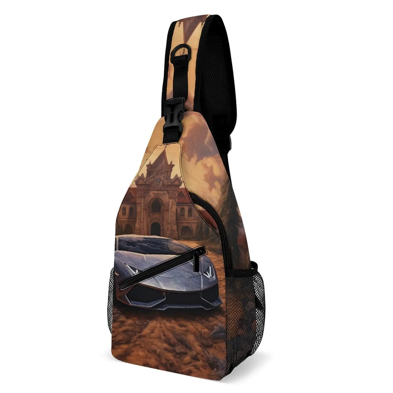 

Noble Sports Car Shoulder Bags Gothic Mystic Retro Chest Bag Men Phone Motorcycle Sling Bag Motorcycle Designer Small Bags