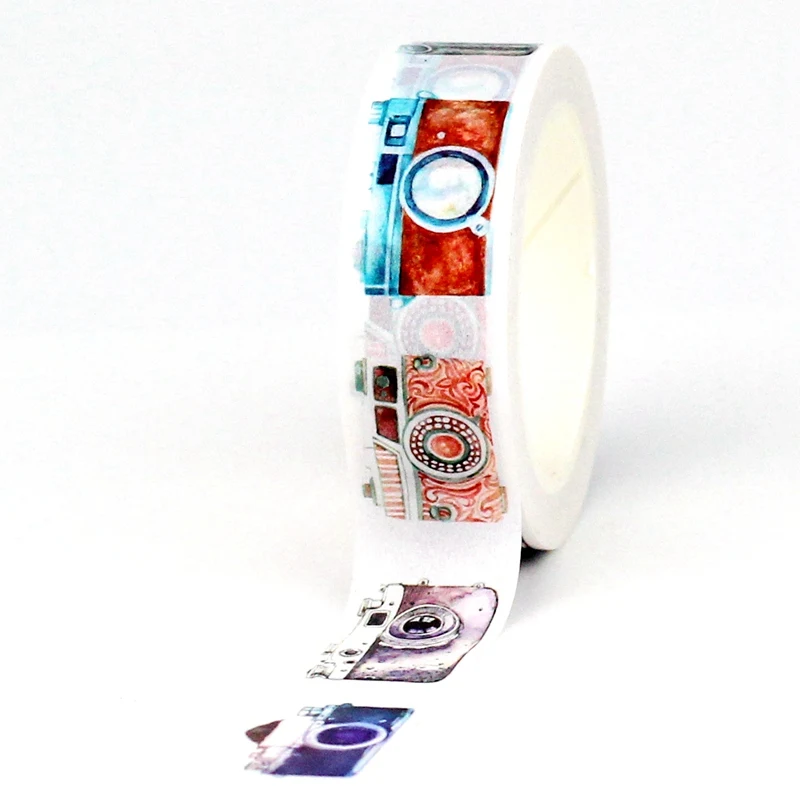 

Декоративный скотч GREATHOPE WASHI TAPE сине-коричневый 10 м