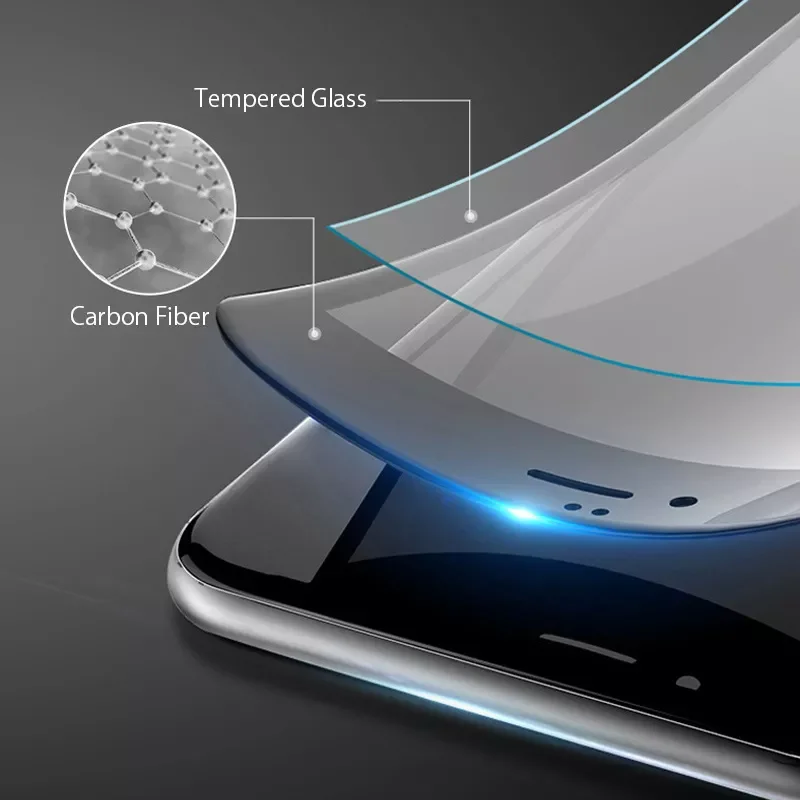

Free Shipping For iPhone X XS Max XR Curved Edge Full Cover Tempered Glass On For iPhone 7 8 6 6s Plus Screen Protector Protect